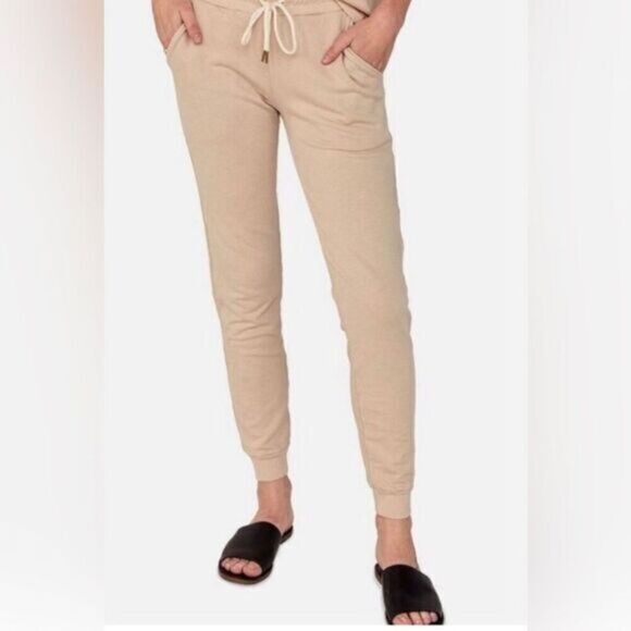 NWOT MATE the Label Plus Size Organic Terry Classic Cream Jogger Sweatpants- 3XL - Picture 1 of 12